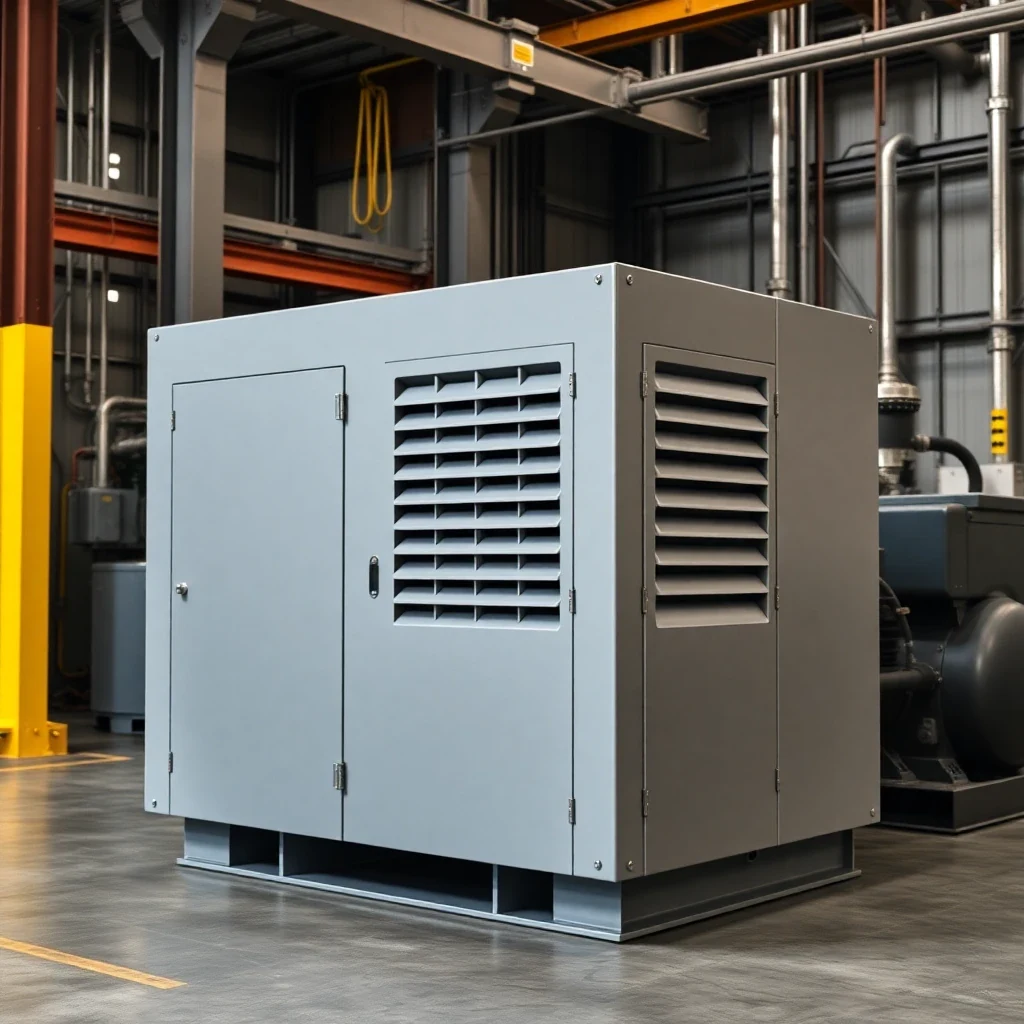 Air compressor acoustic enclosure for industrial noise-control RFQ planning