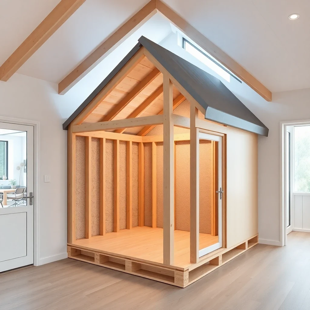 Backyard Office Pod – technical cross-section