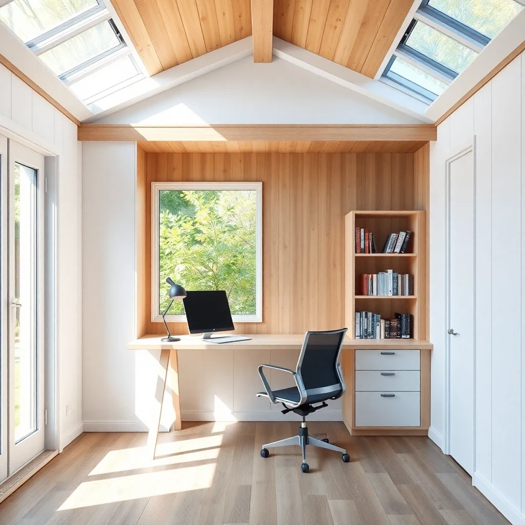 Backyard Office Pod – interior view