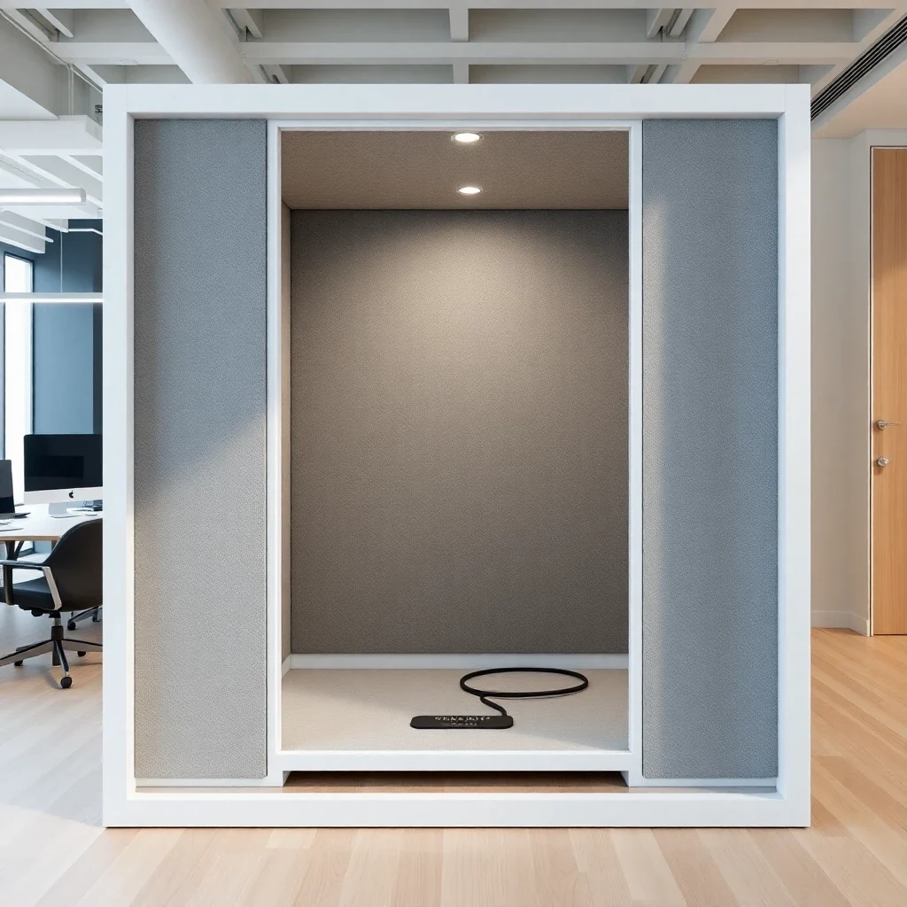 Portable Soundproof Booth – interior view