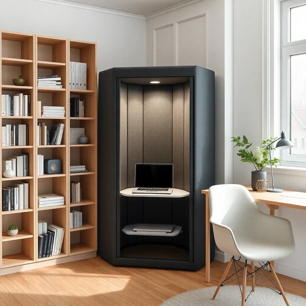 Portable Soundproof Booth – in-use scene