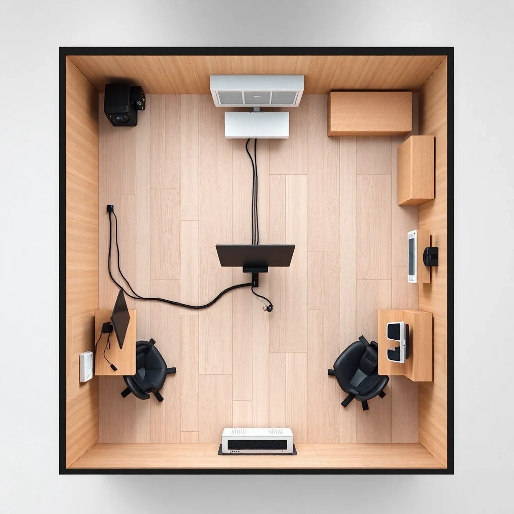 Soundproof Gaming Booth – technical cross-section