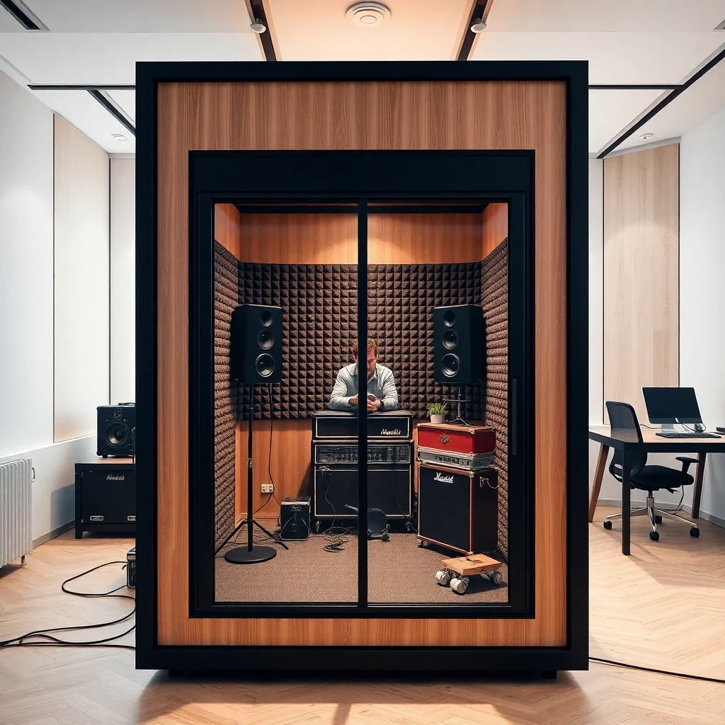 Soundproof Isolation Booth – in-use scene