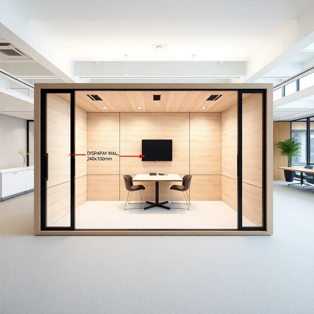 Soundproof Meeting Booth – technical cross-section