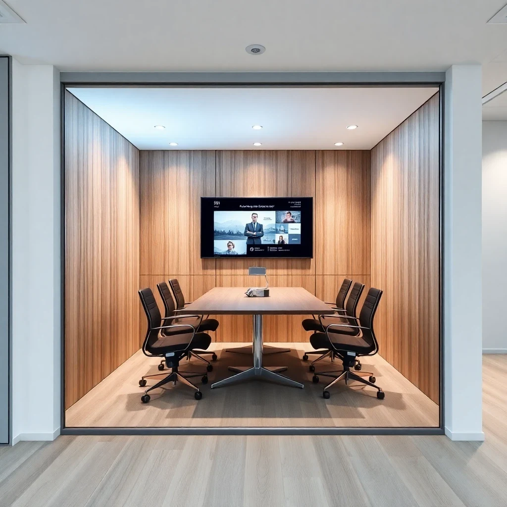 Soundproof Meeting Booth – interior view