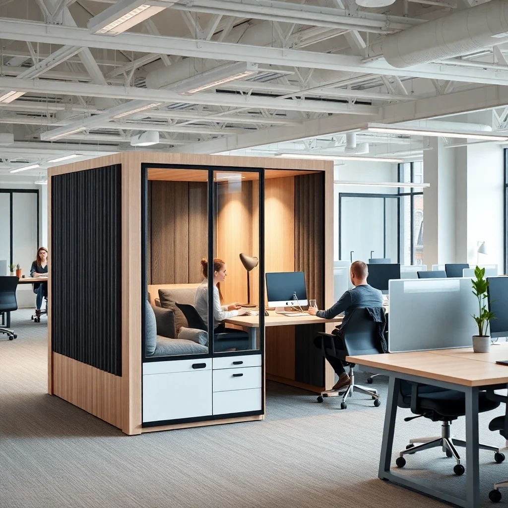 Soundproof Office Booth – in-use scene