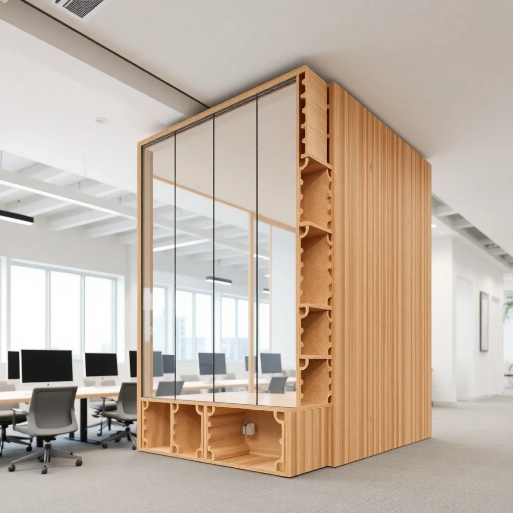 Soundproof Office Pod – technical cross-section