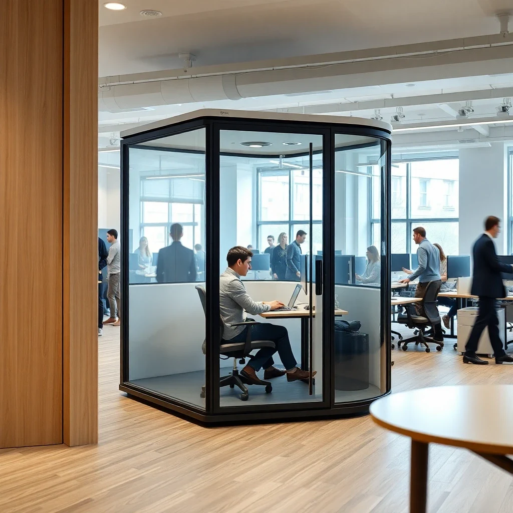 Soundproof Office Pod – in-use scene