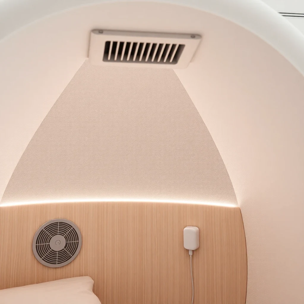 Soundproof Sleeping Pod – close-up detail