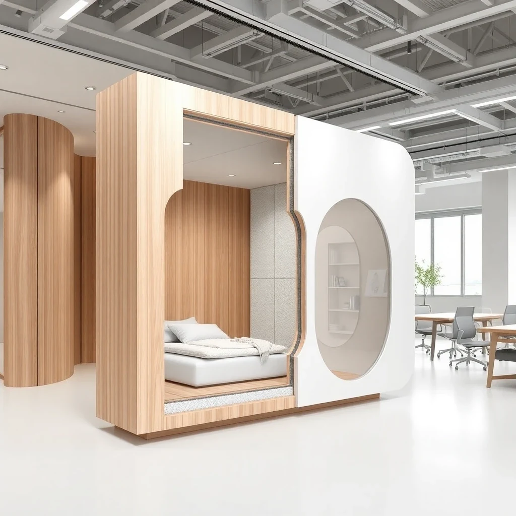 Soundproof Sleeping Pod – technical cross-section