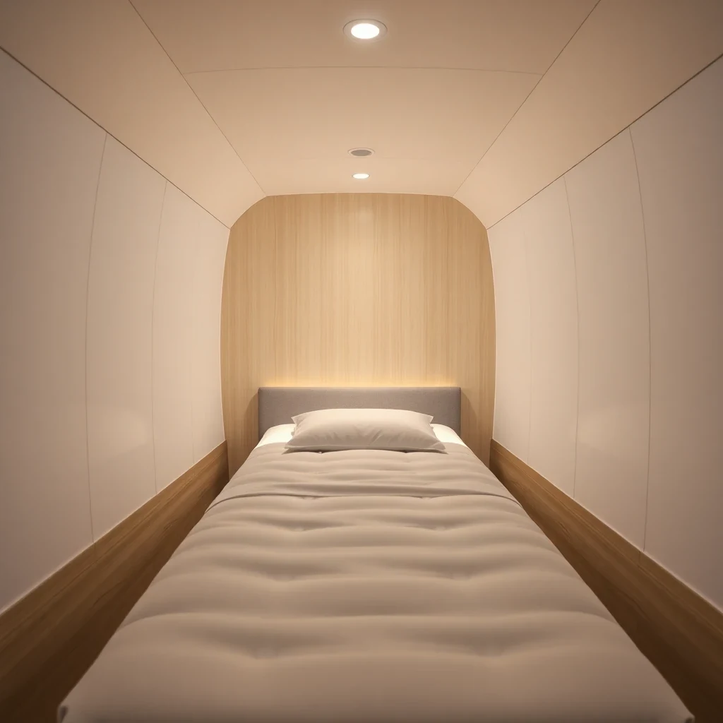 Soundproof Sleeping Pod – interior view
