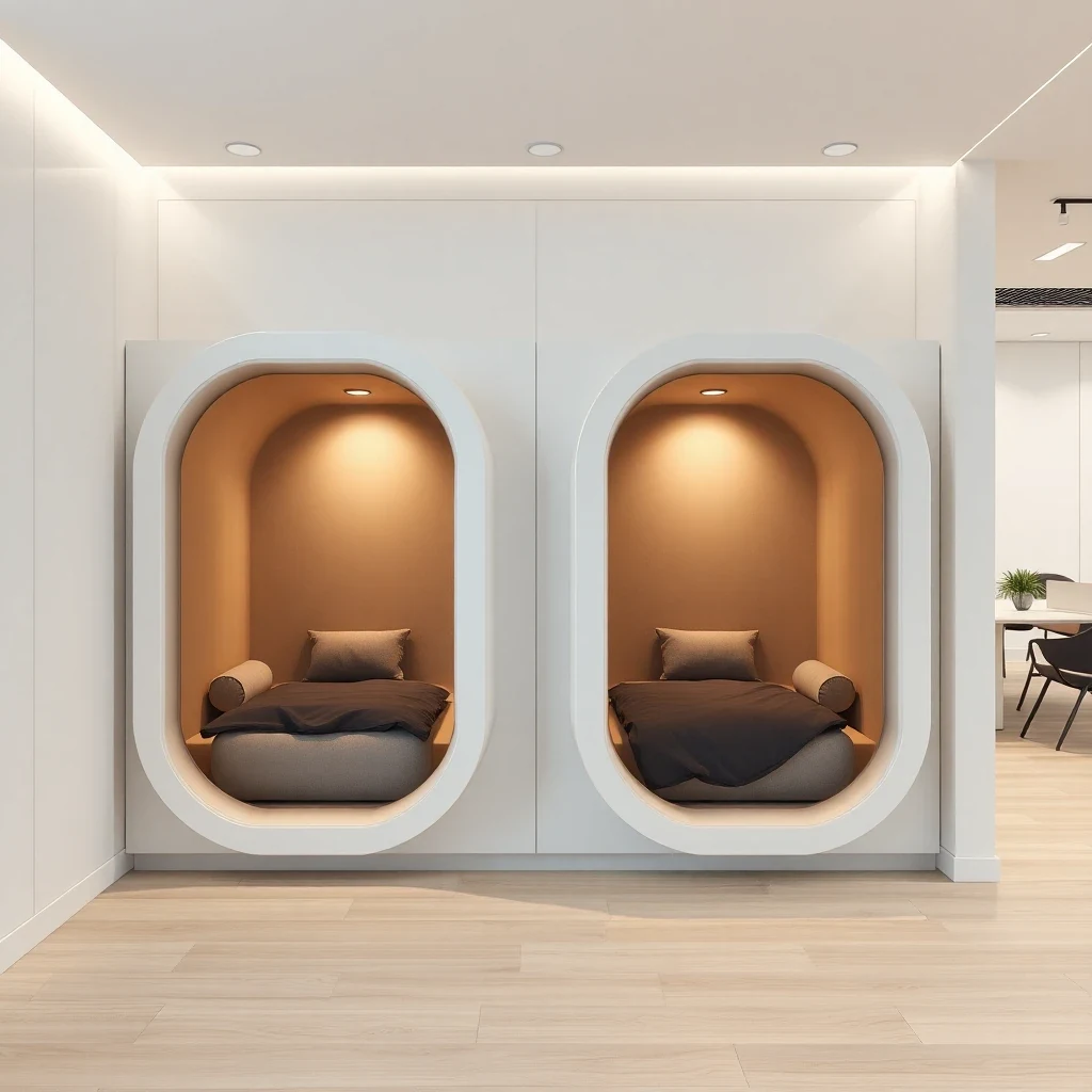 Soundproof Sleeping Pod – in-use scene
