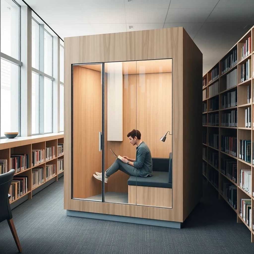 Soundproof Study Pod – in-use scene