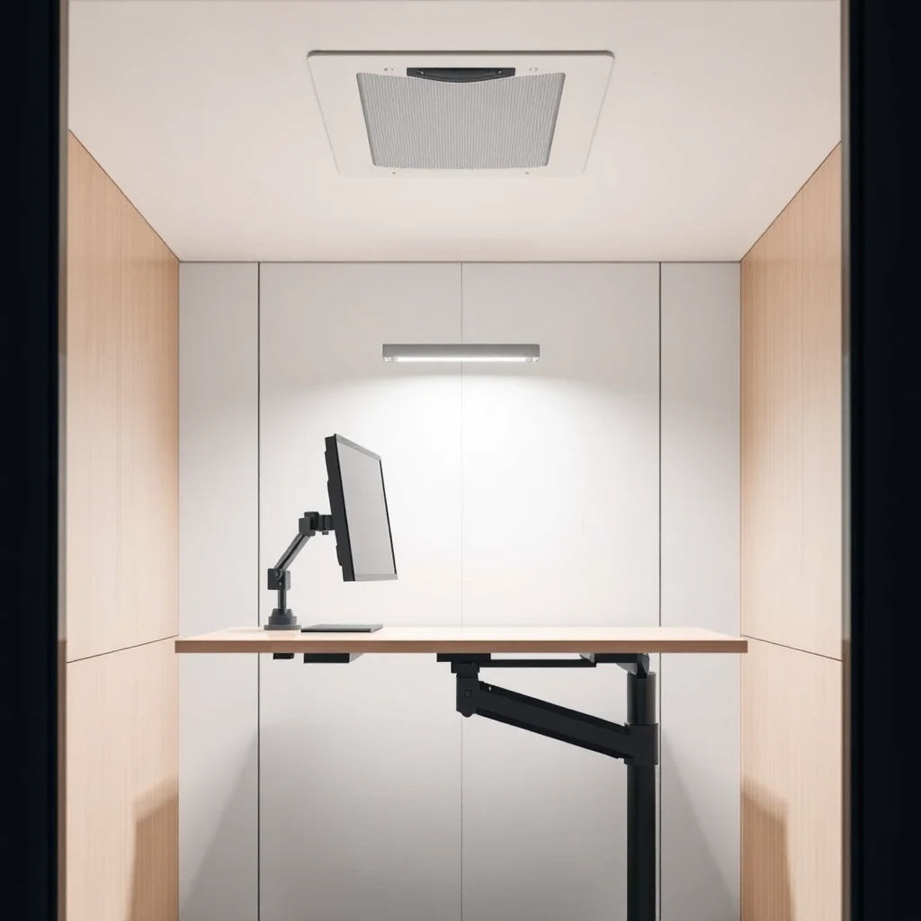 Soundproof Work Pod – interior view